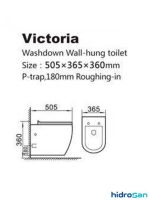 Wc šolja rimless Victoria-crna-mat sa daskom-3