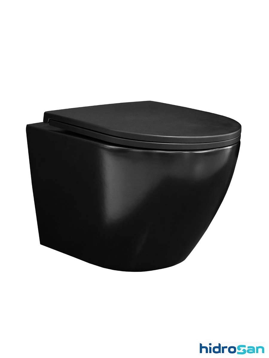 Wc šolja rimless Victoria-crna-mat sa daskom Wc šolja rimless Victoria-crna-mat sa daskom