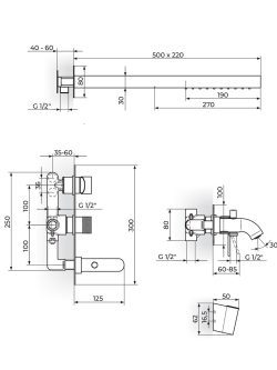 Baterija za tuš kadu S2-Rosan 231709 1