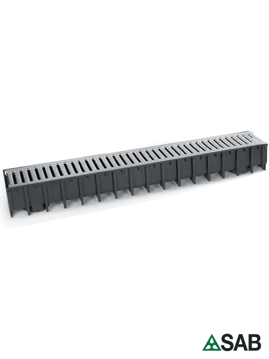 Garažna kanalica SAB 1000x125x50mm pocinkovana rešetka Garažna kanalica SAB 1000x125x50mm pocinkovana rešetka