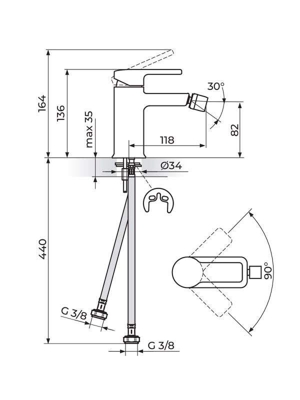 Baterija za bide B/2 Rosan JB39101 1