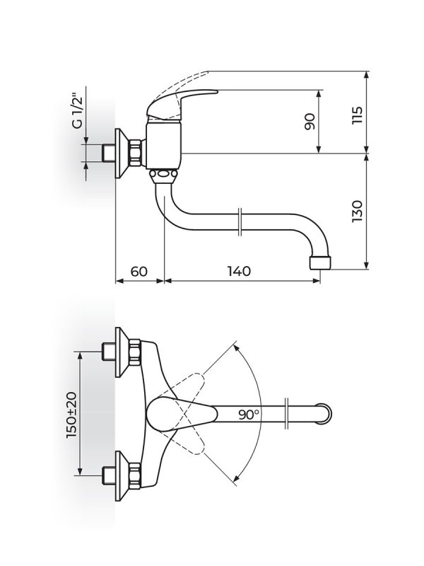 Rosan baterija Perla zidna-JP322014 1