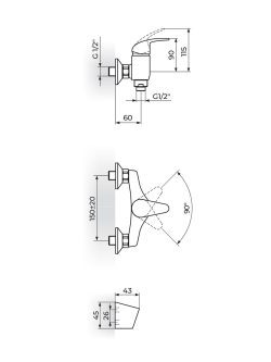 Slavina za kadu JP371001 Rosan Perla 1