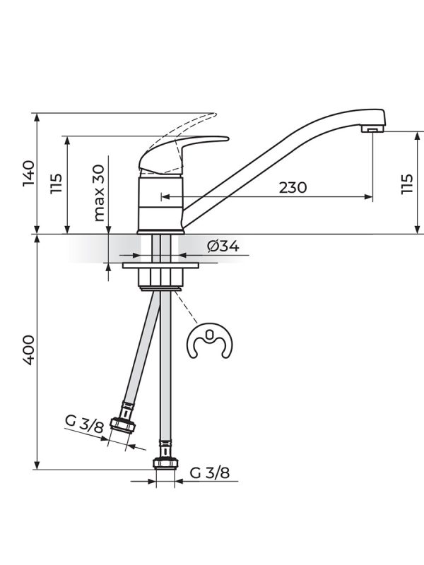 Rosan baterija Perla zidna-JP381001 1