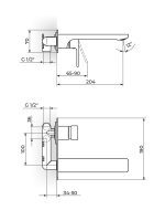 Baterija za lavabo Quadro Rosan JQ31401 1