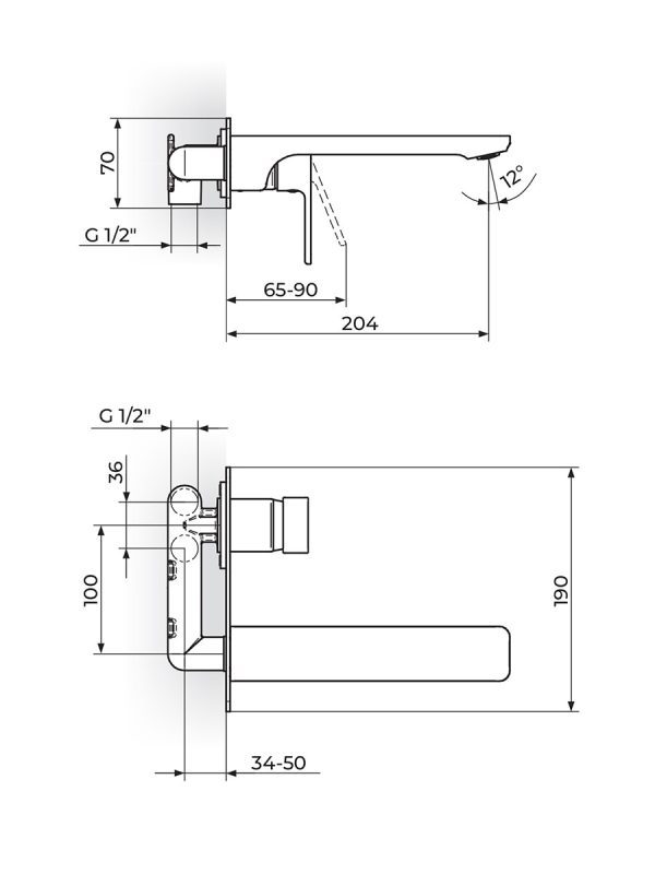 Baterija za lavabo Quadro Rosan JQ31401 1