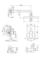 Ugradna baterija ručni/zidni tuš JQ31601-Quadro 1
