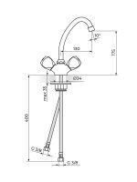 Baterija za sudoperu-lavabo KF23013 Rosan 1