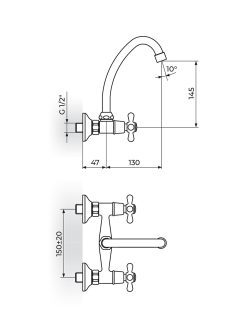 Baterija za sudoperu-lavabo N03113 Rosan 1