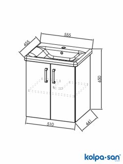 Lavabo sa ormarićem 55cm Evelin KolpaSan-2