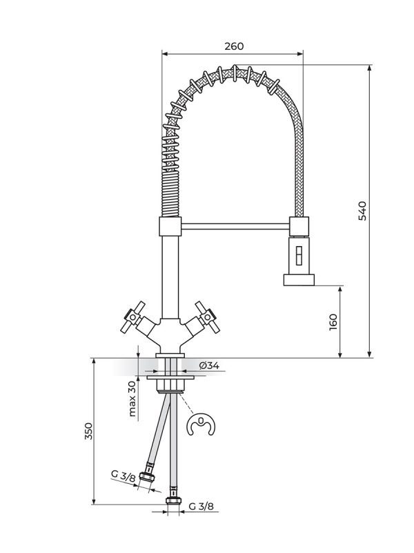 XO-XO38901 Baterija za sudoperu flex-izliv Rosan 1