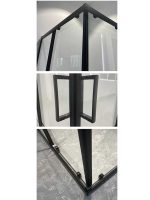 Tuš kabina 5mm Denko crna 90x90cm -2