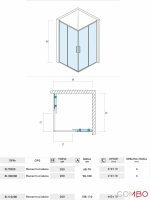 Tuš kabina Quartz Ker 70x100x200cm Elemento-2