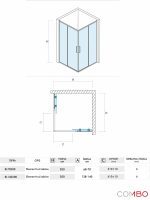 Tuš kabina Quartz Ker 70x140x200cm Elemento-2