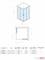 Tuš kabina Quartz Ker 80x110x200cm Elemento-2