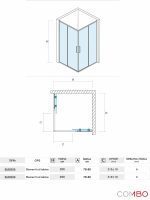 Tuš kabina Quartz Ker 80x80x200cm Elemento-2
