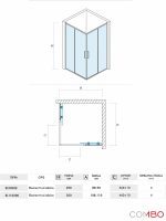 Tuš kabina Quartz Ker 90x110x200cm Elemento-2