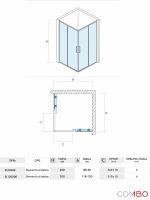Tuš kabina Quartz Ker 90x120x200cm Elemento-2