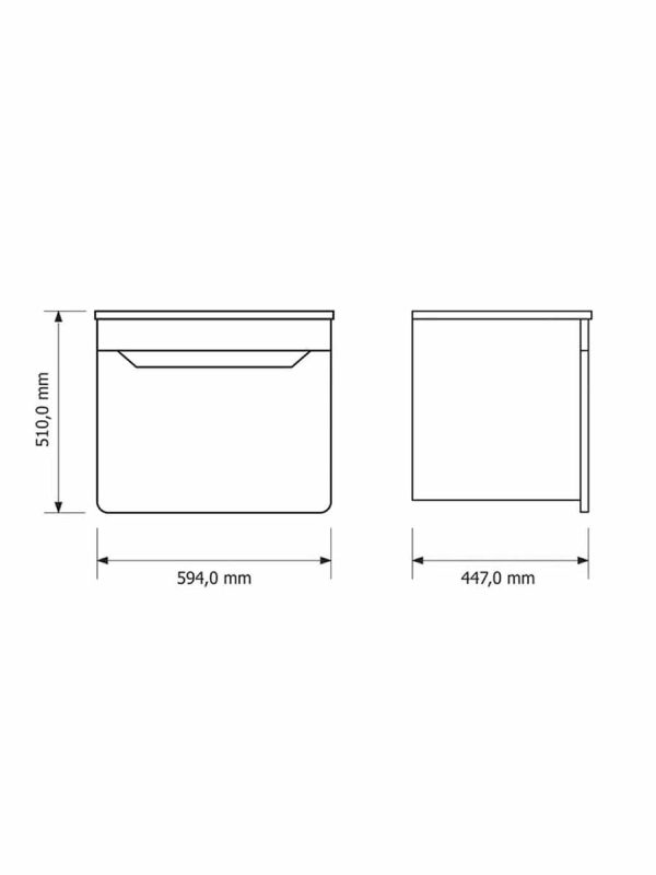 Lavabo sa ormarićem 59.4cm Sirius K-Jo-2