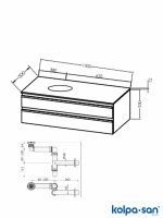 Ormarić za lavabo 100cm Alexis-Drvo KolpaSan-2
