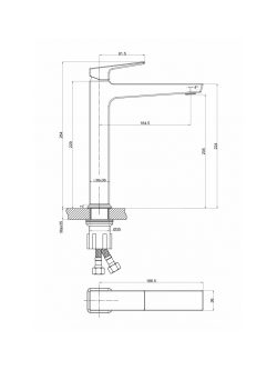 Baterija za lavabo Minotti Quadra New 1519B 1
