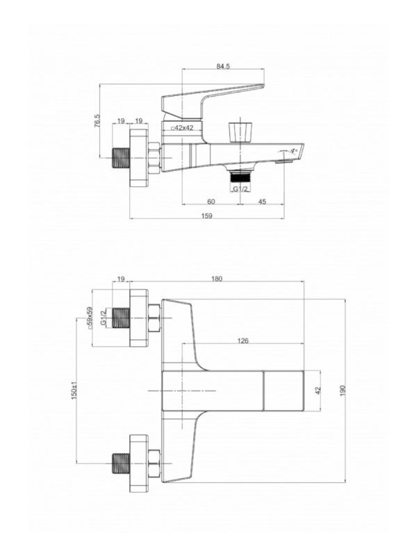 Baterija za kadu Minotti Quadra New 1511 2