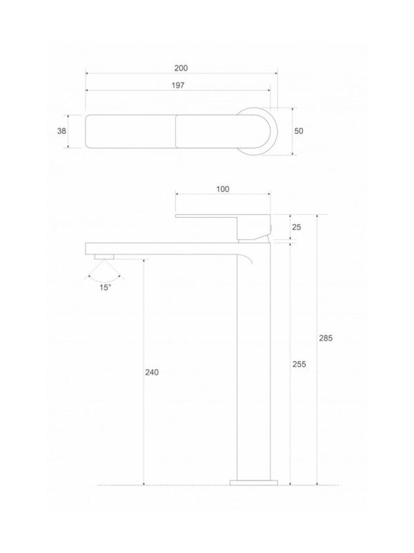 Baterija za lavabo visoka Copen Nook C-01-101CR 2