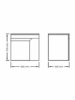 Lavabo sa ormarićem 60cm Iris K-Jo-2