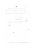Baterija za lavabo visoka Copen Nook C-01-101MB/BTG 1