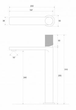 Baterija za lavabo Copen Nook Grip C-01-103MB/BTG 2