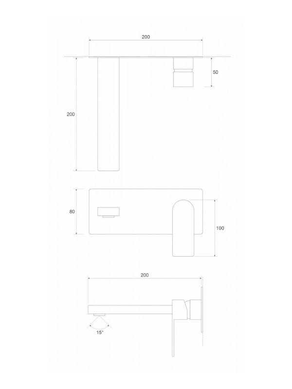 Ugradna baterija za lavabo Copen Nook C-01-108MB 1