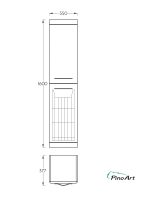 Vertikala korpa PinoArt Luxor Antracit 35x160cm -2