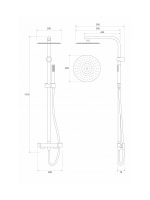Usponski tuš set Copen Nook C-01-112BTG 1