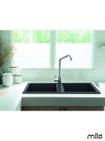 Granitna dupla sudopera Metro 76x44cm Crna-3