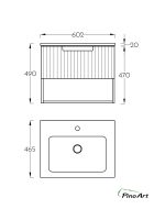 Lavabo sa ormarićem PinoArt Piedra 60VER-1048-2
