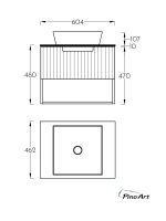Lavabo sa ormarićem PinoArt Piedra 60VER-1071-3
