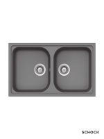 Granitna sudopera Lithos N200S 79x50cm Siva