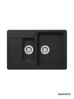 Granitna sudopera Manhattan D150 77x51cm Crna
