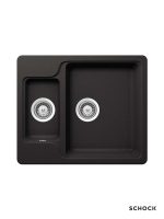 Granitna sudopera Manhattan N150 61x51cm Crna