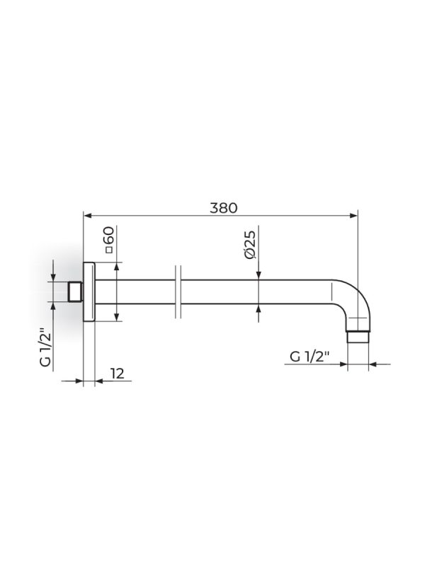 Držač ruže tuša Rosan PTRKUZ5 1