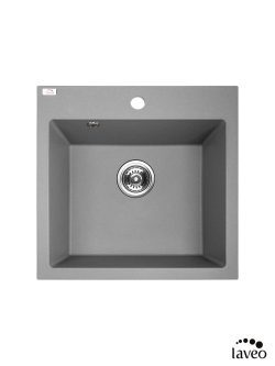 Granitna sudopera Alena 49x49cm Siva Laveo