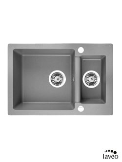 Granitna sudopera Celia 65x44cm Siva Laveo