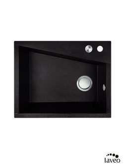 Granitna sudopera Grenada 60x48cm Crna Laveo