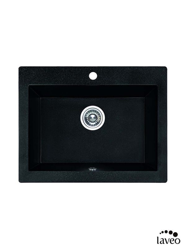 Granitna sudopera Komodo 63x49cm Crna Laveo-2