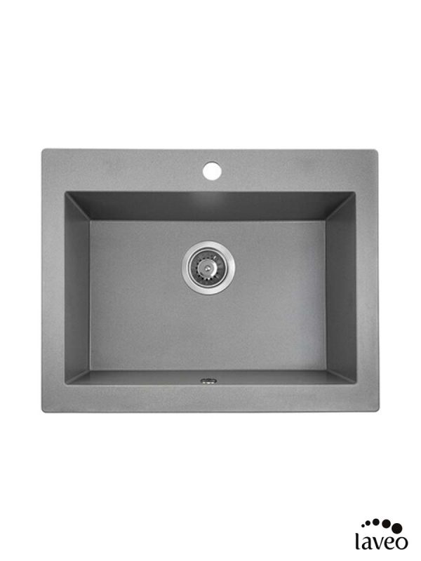 Granitna sudopera Komodo 63x49cm Siva Laveo-2