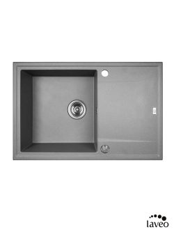 Granitna sudopera Megalo 78x50cm Siva Laveo