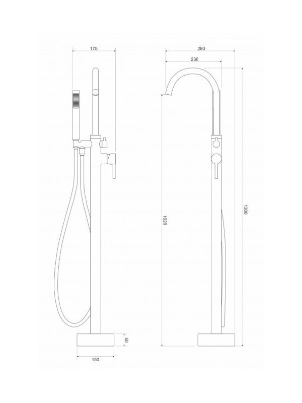 Baterija za samostojeću kadu Copen C-01-910BTG 1