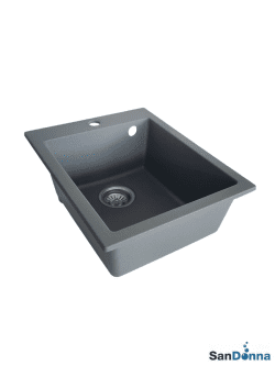 Granitna sudopera VESTA 40x50cm Siva grafit ugradna