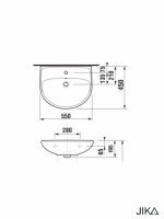 Lavabo Jika Deep 60x45cm 8.1438.2.000.104.1-2