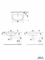 Lavabo Jika Deep 60x45cm 8.1261.3.000.104.1-2